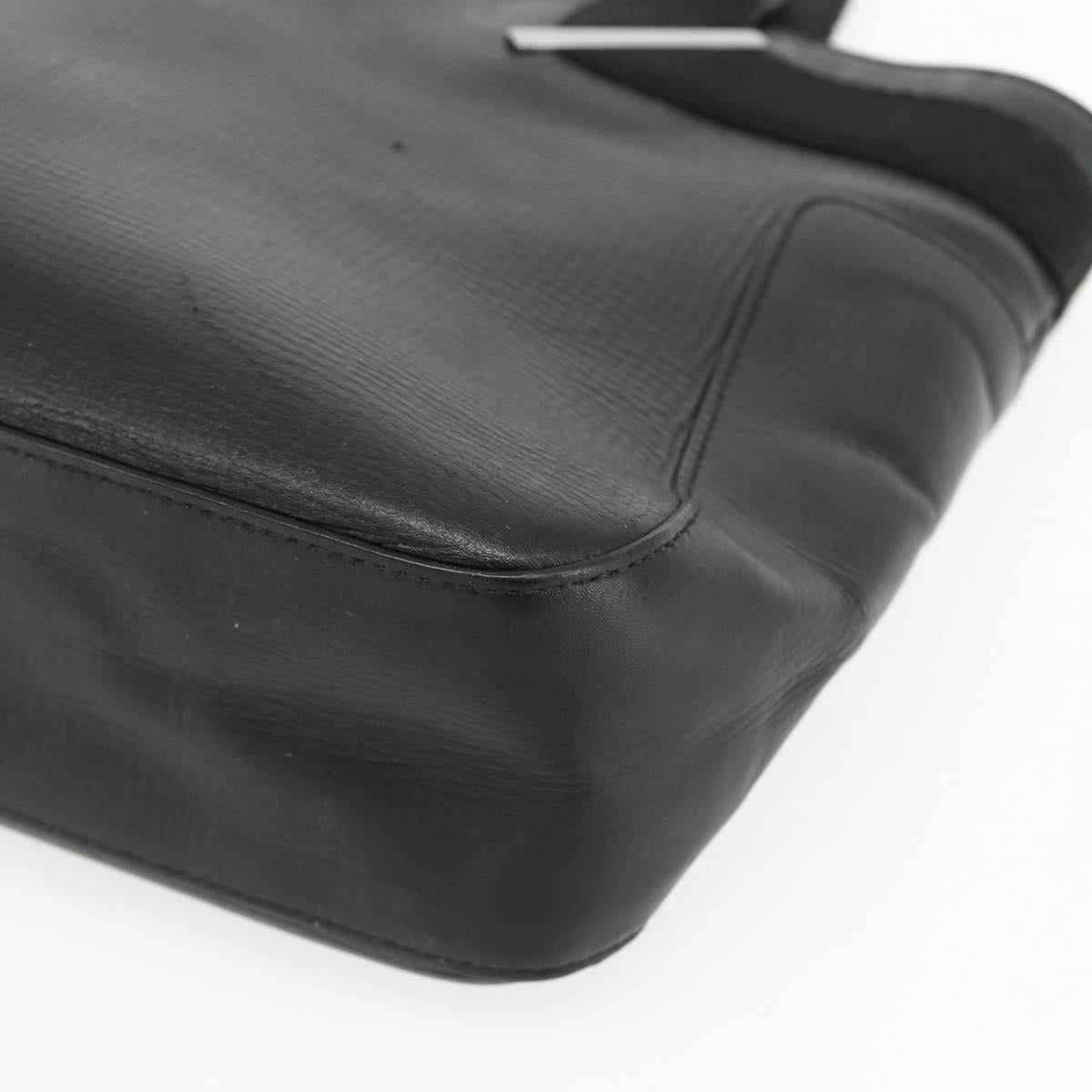 GUCCI Hand Bag Leather Black Silver 73983 Auth ka4138