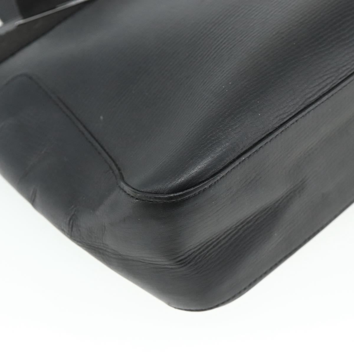 GUCCI Hand Bag Leather Black Silver 73983 Auth ka4138