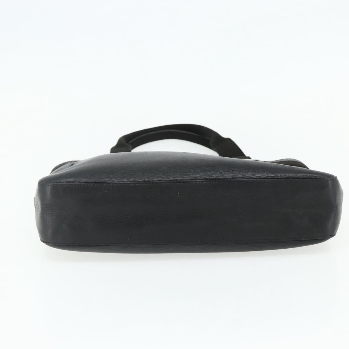 GUCCI Hand Bag Leather Black Silver 73983 Auth ka4138