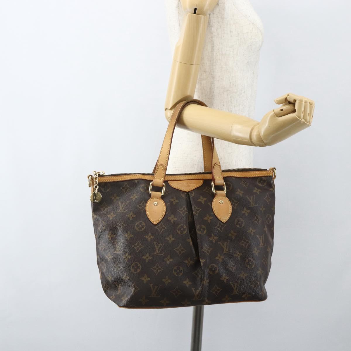 LOUIS VUITTON Monogram Palermo PM Tote Bag M40145 LV Auth ka414