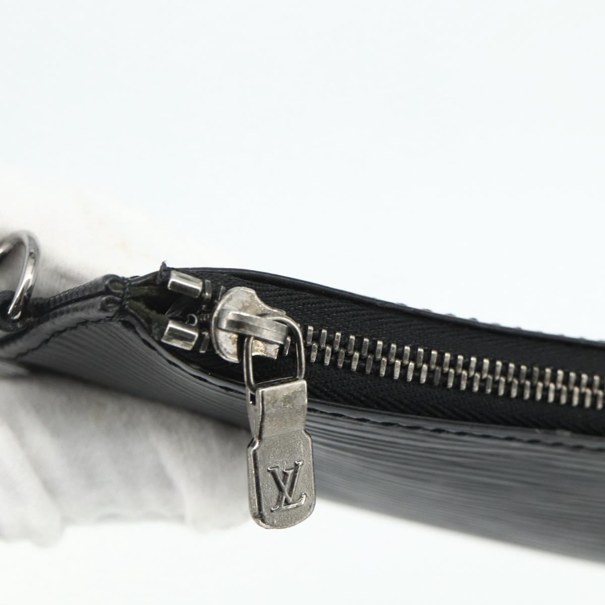 LOUIS VUITTON Epi Sherwood Sac Depaul Pouch 2 Set Black LV Auth ka4153
