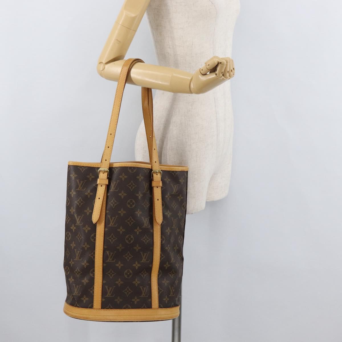 LOUIS VUITTON Monogram Bucket GM Shoulder Bag M42236 LV Auth ka4155