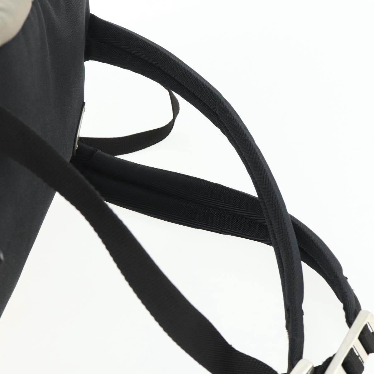 PRADA Backpack Nylon Khaki Silver Auth ka4156