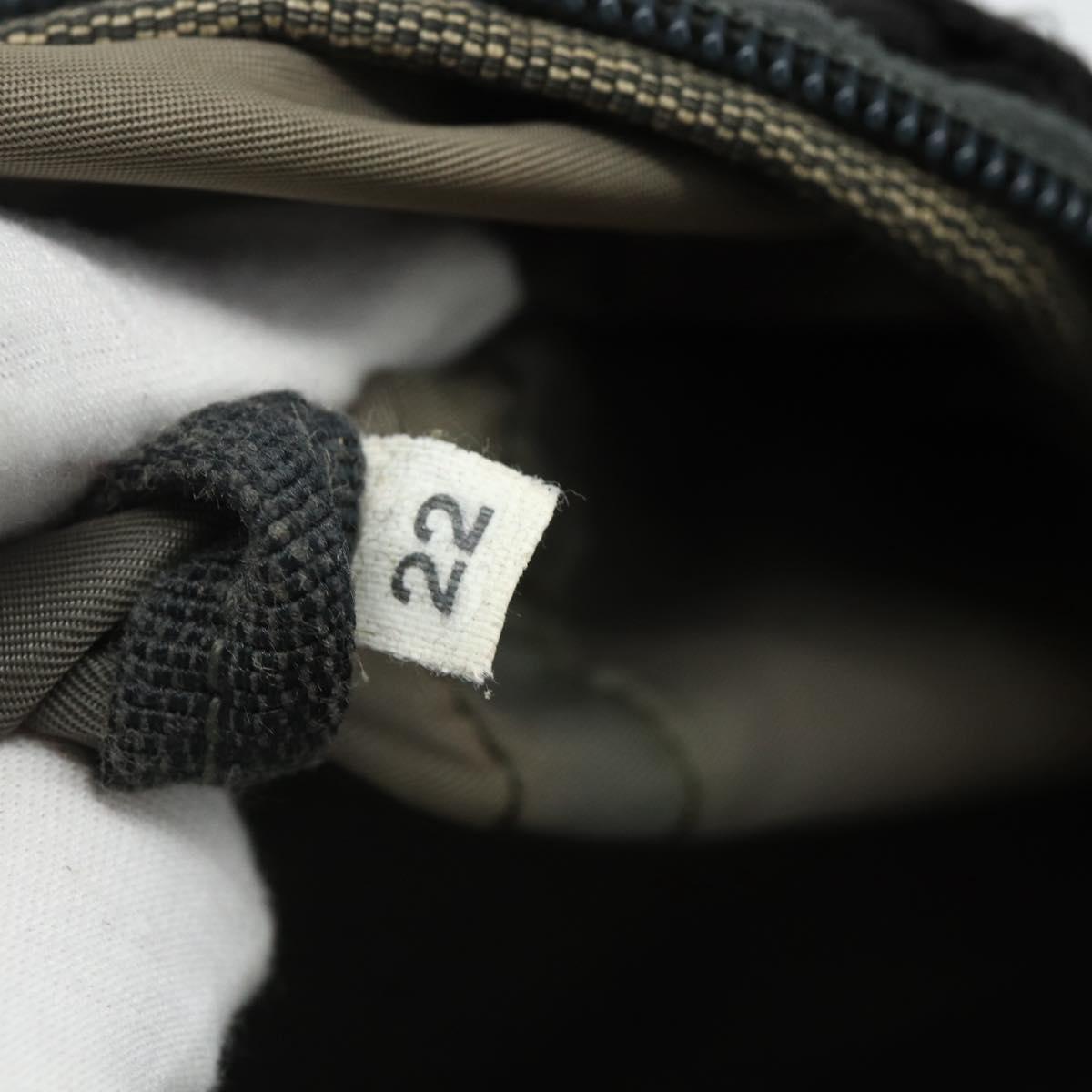 PRADA Backpack Nylon Khaki Silver Auth ka4156