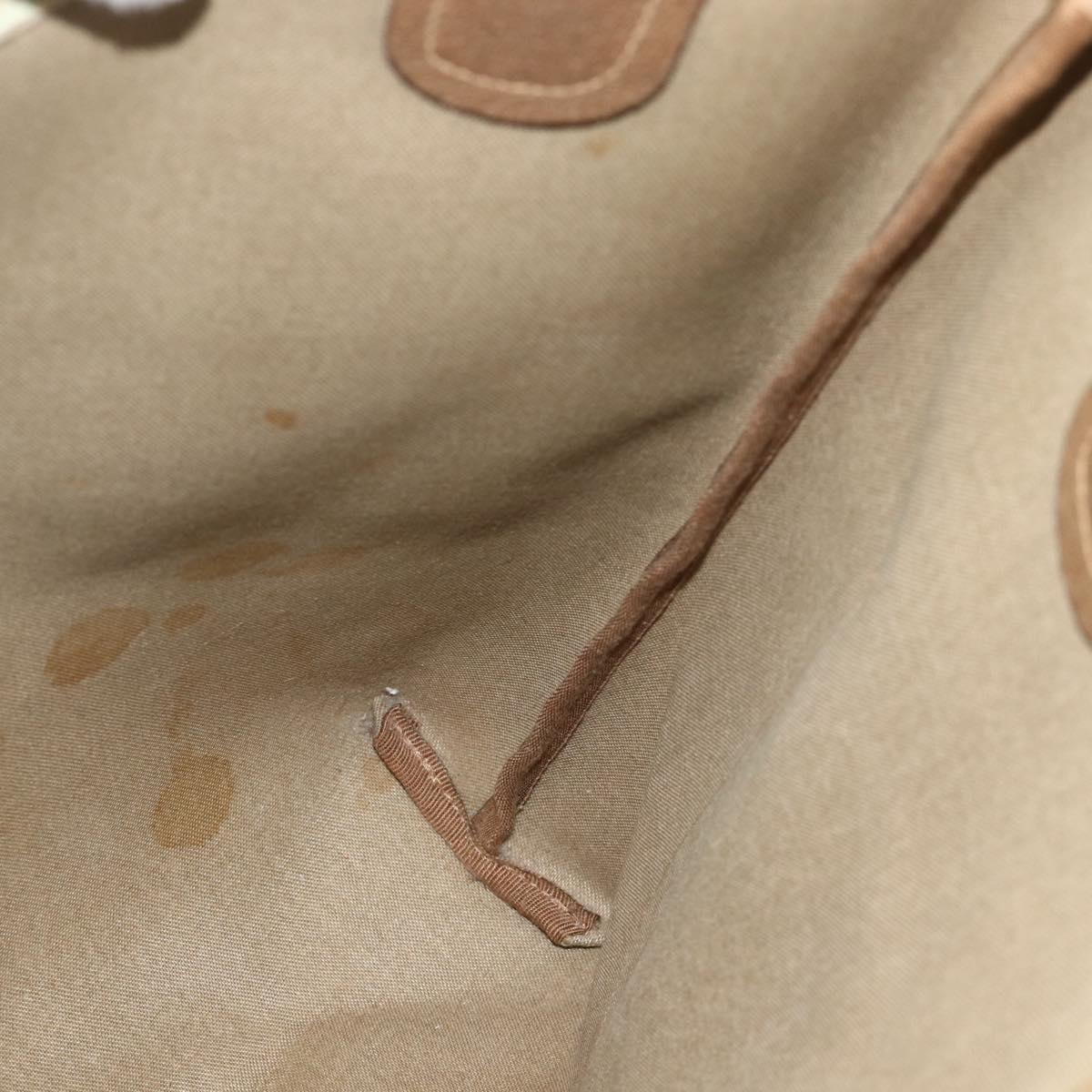 GUCCI GG Supreme Web Sherry Line Tote Bag PVC Beige Gold 39 02 003 Auth ka4157