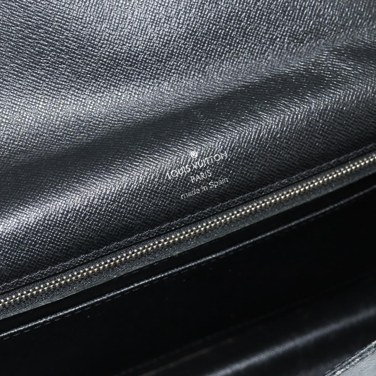 LOUIS VUITTON Taiga Selenga Clutch Bag Ardoise M30782 LV Auth ka4166