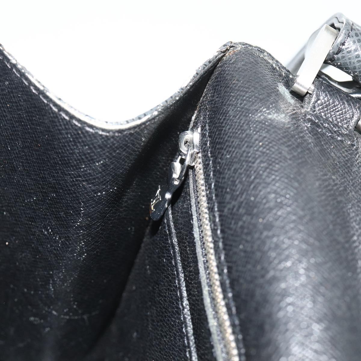 LOUIS VUITTON Taiga Selenga Clutch Bag Ardoise M30782 LV Auth ka4166