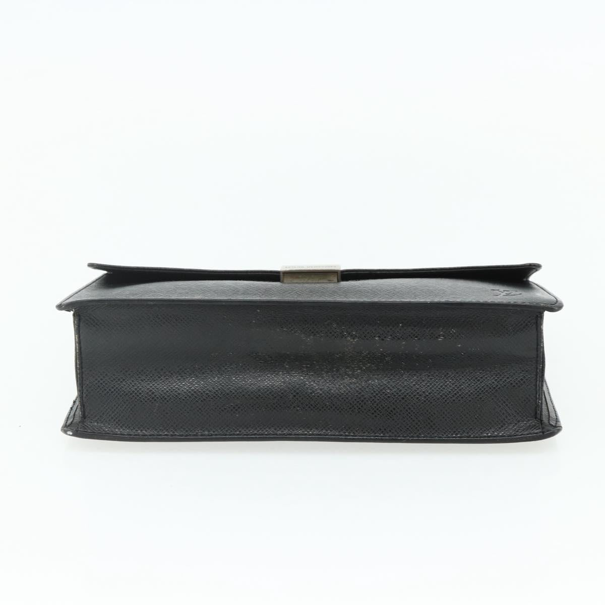 LOUIS VUITTON Taiga Selenga Clutch Bag Ardoise M30782 LV Auth ka4166