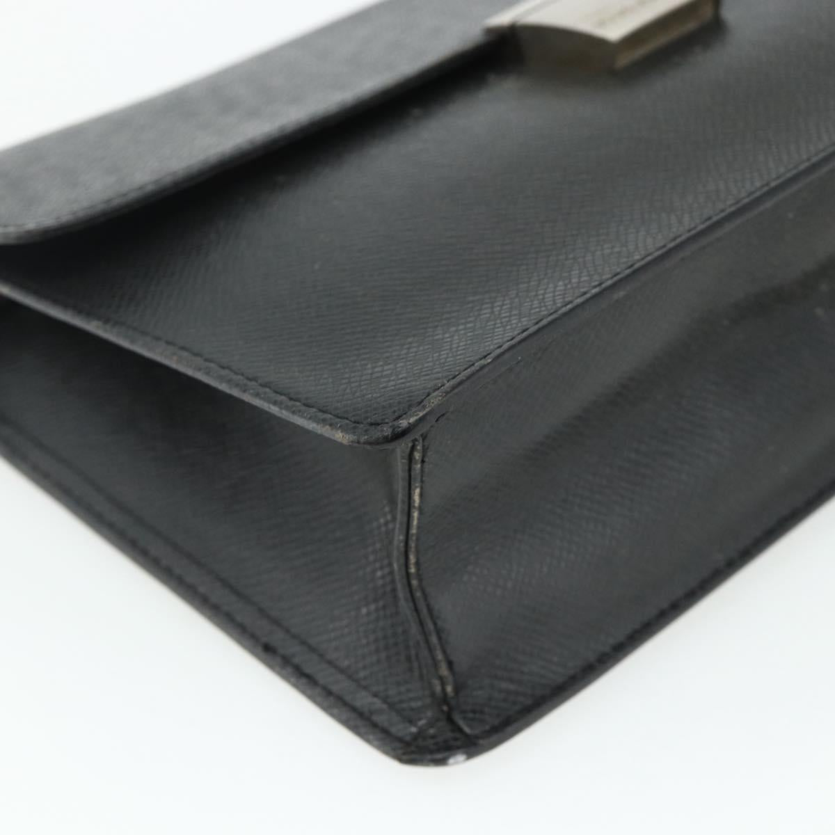 LOUIS VUITTON Taiga Selenga Clutch Bag Ardoise M30782 LV Auth ka4166