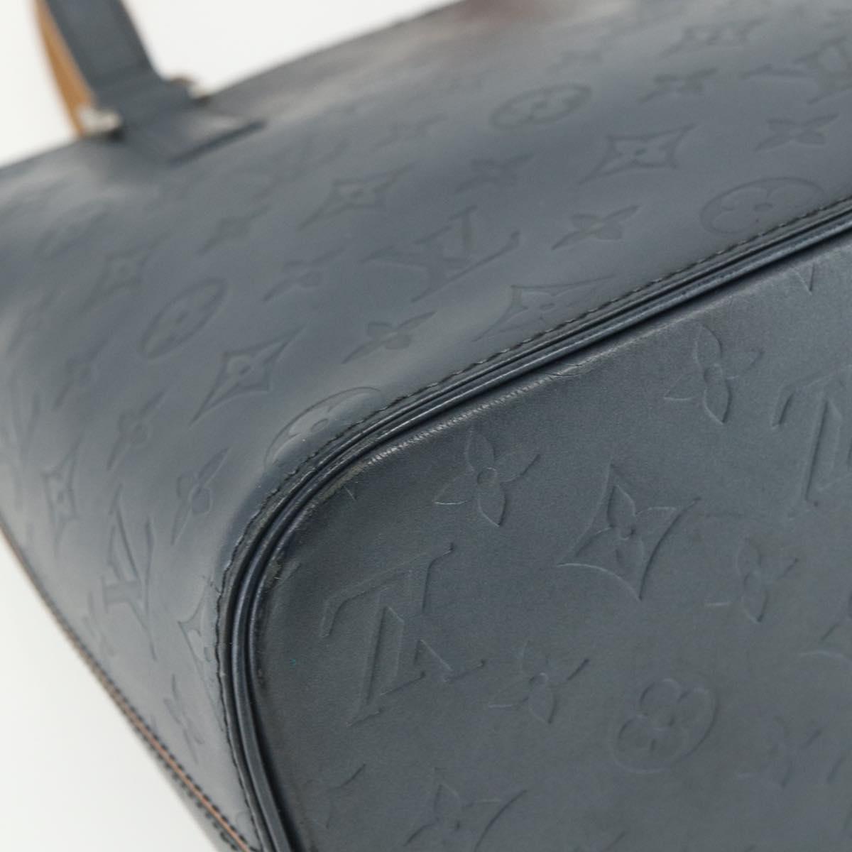 LOUIS VUITTON Monogram Mat Stockton Tote Bag Noir M55112 LV Auth ka417