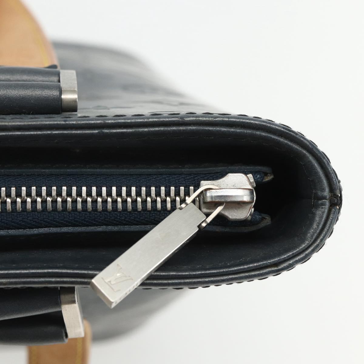 LOUIS VUITTON Monogram Mat Stockton Tote Bag Noir M55112 LV Auth ka417