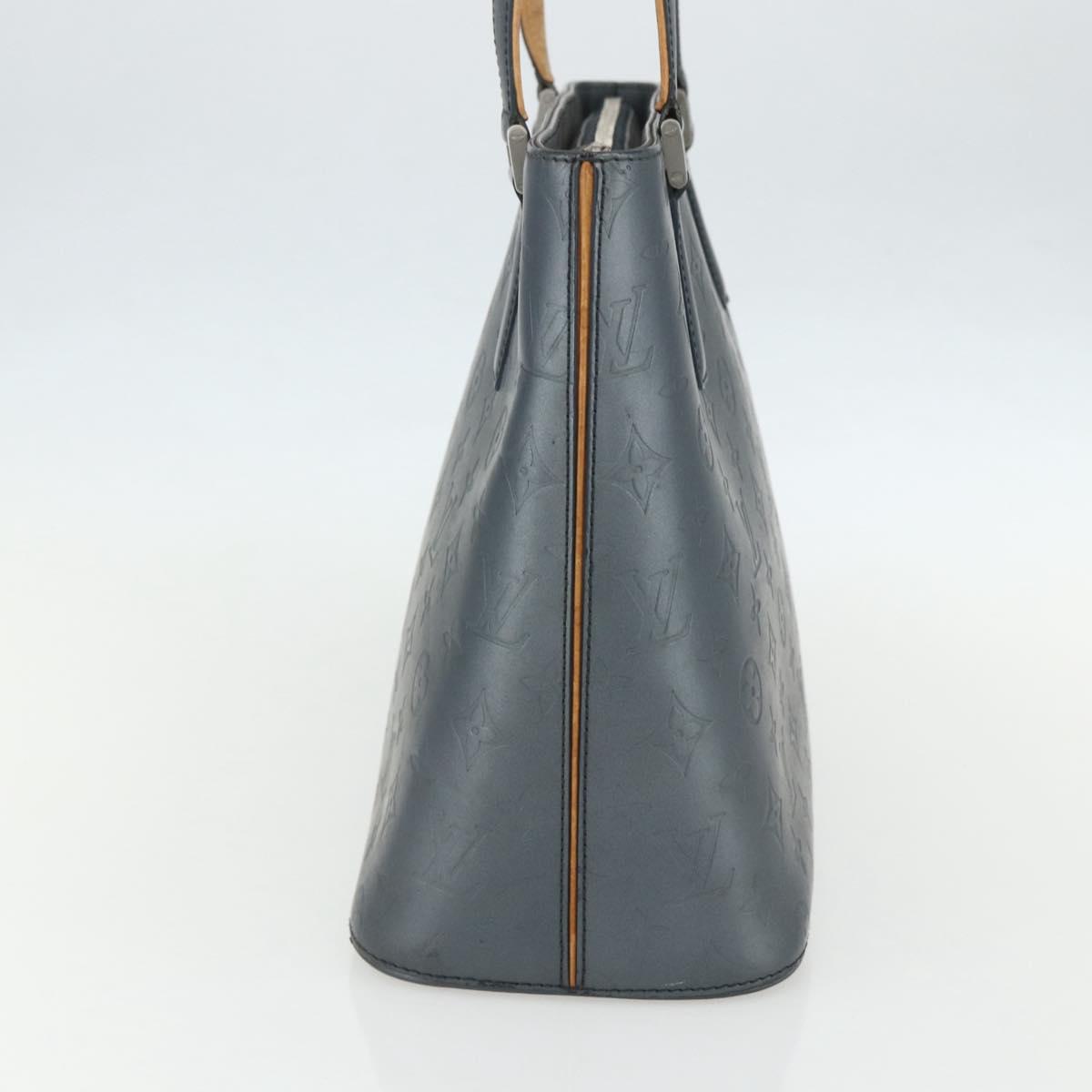 LOUIS VUITTON Monogram Mat Stockton Tote Bag Noir M55112 LV Auth ka417