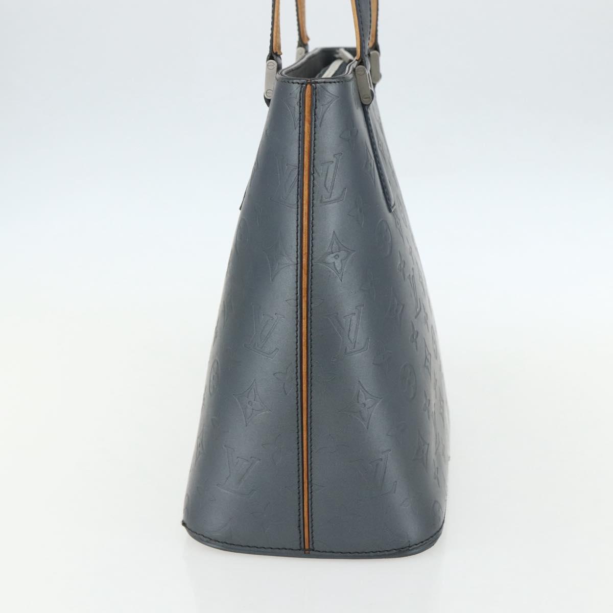 LOUIS VUITTON Monogram Mat Stockton Tote Bag Noir M55112 LV Auth ka417