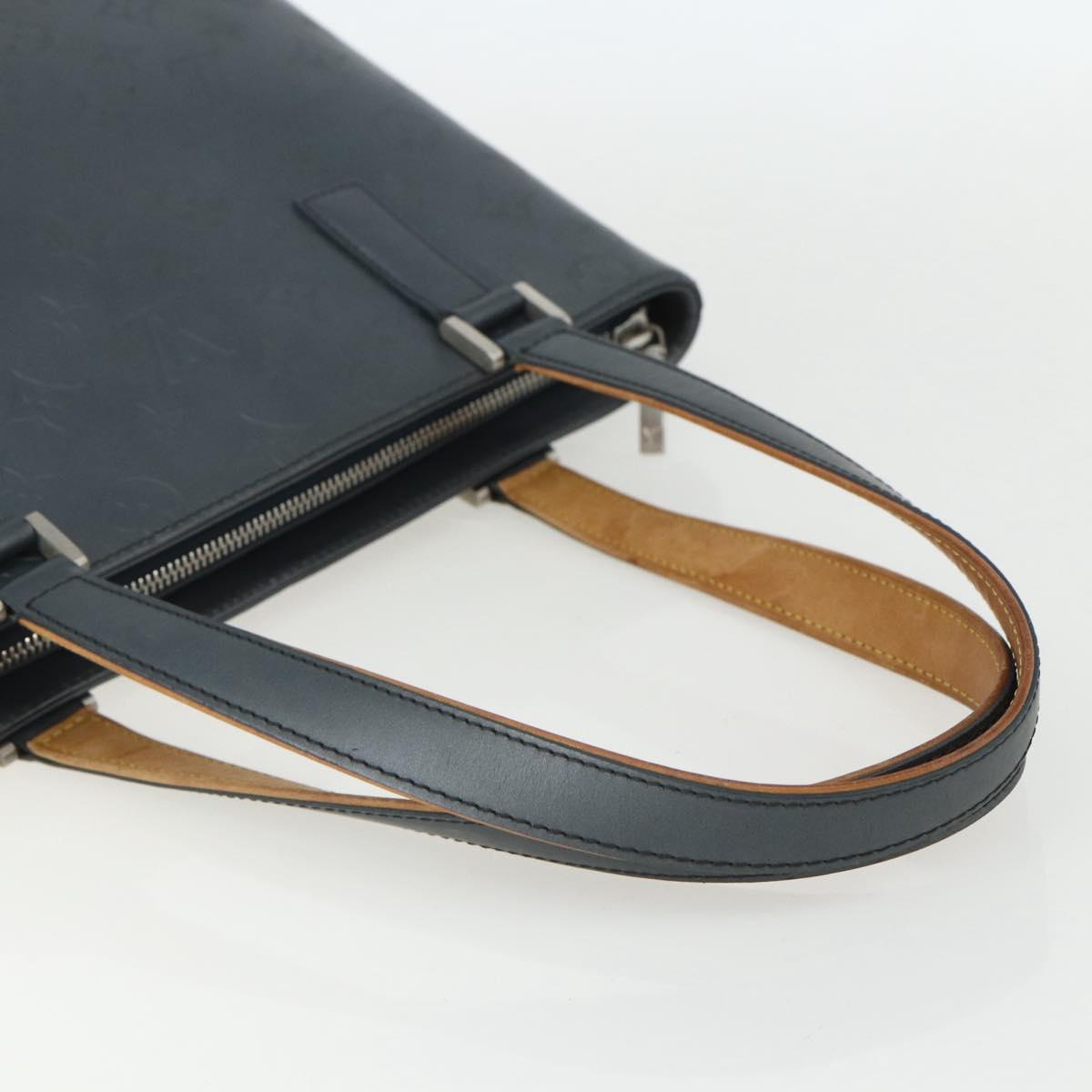 LOUIS VUITTON Monogram Mat Stockton Tote Bag Noir M55112 LV Auth ka417