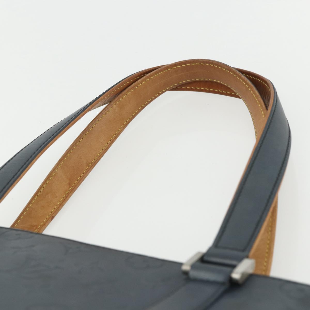 LOUIS VUITTON Monogram Mat Stockton Tote Bag Noir M55112 LV Auth ka417