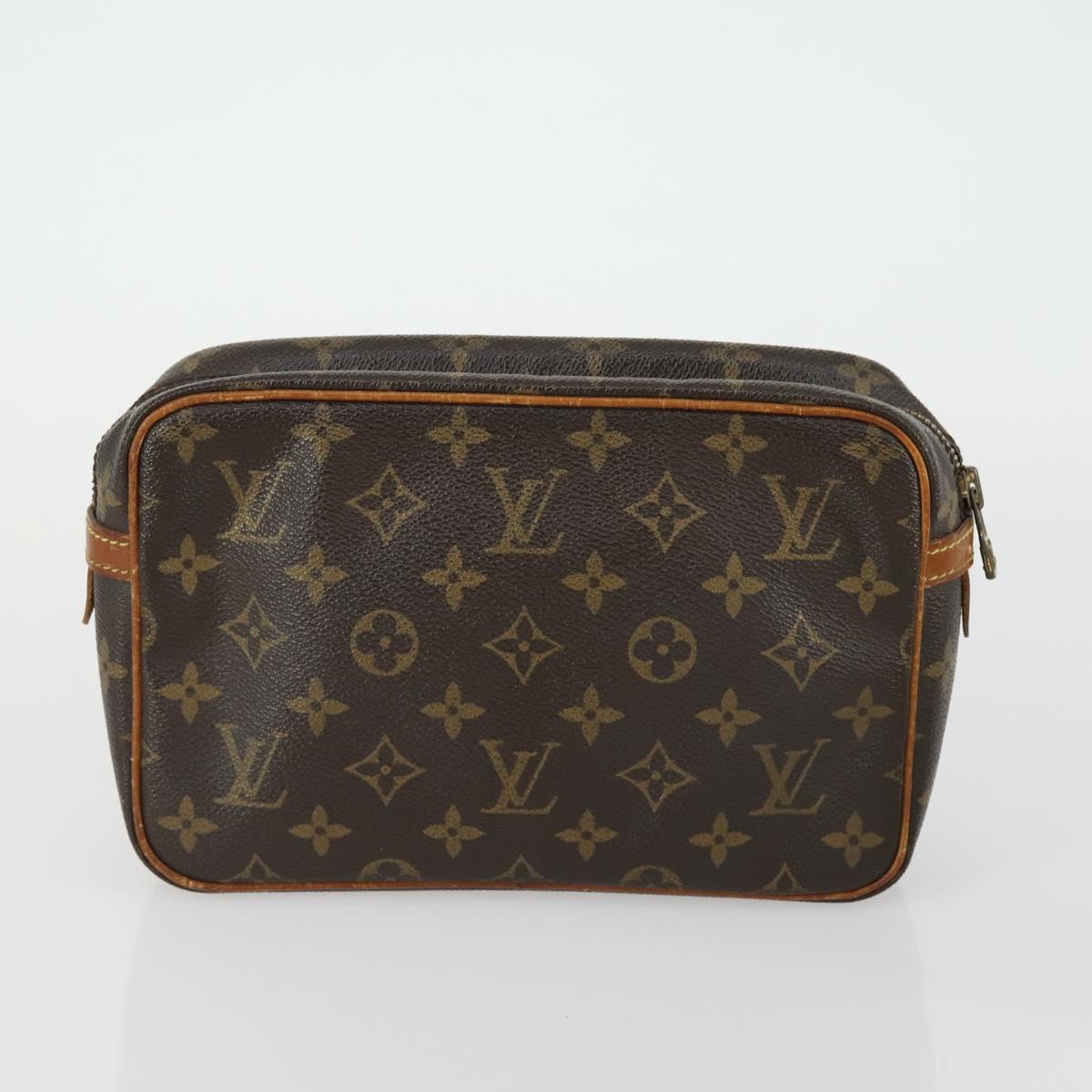 LOUIS VUITTON Monogram Clutch Bag 2 Set LV Auth ka418
