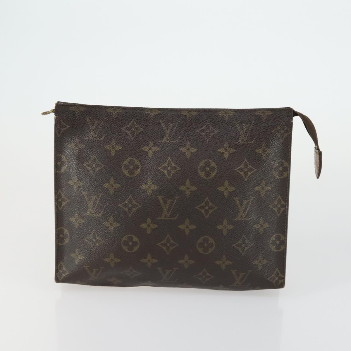LOUIS VUITTON Monogram Clutch Bag 2 Set LV Auth ka418