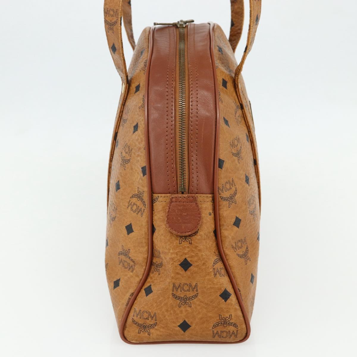 MCM Vicetos Logogram Shoulder Bag PVC Leather Brown Gold Auth ka4183A