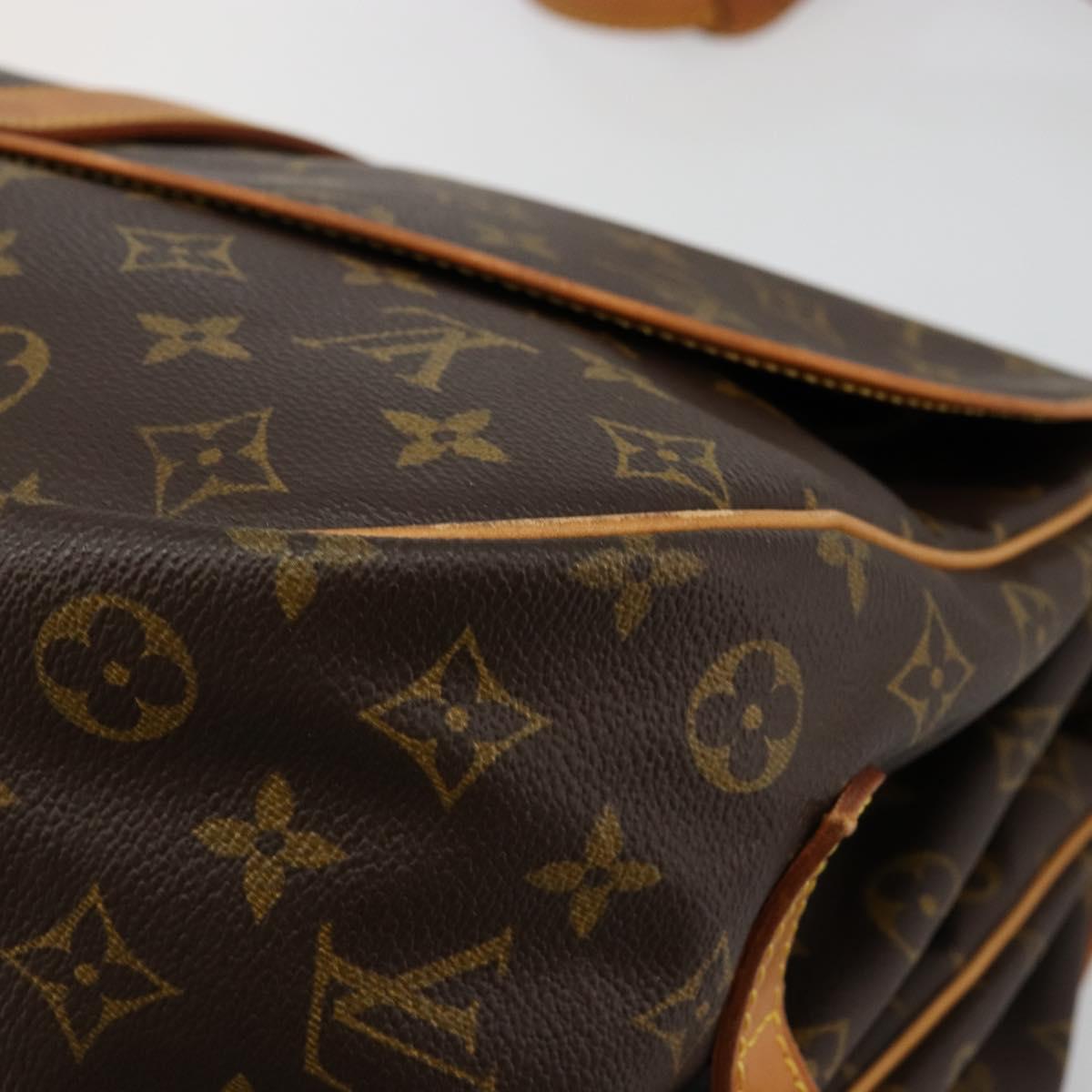 LOUIS VUITTON Monogram Saumur 35 Shoulder Bag M42254 LV Auth ka4186A