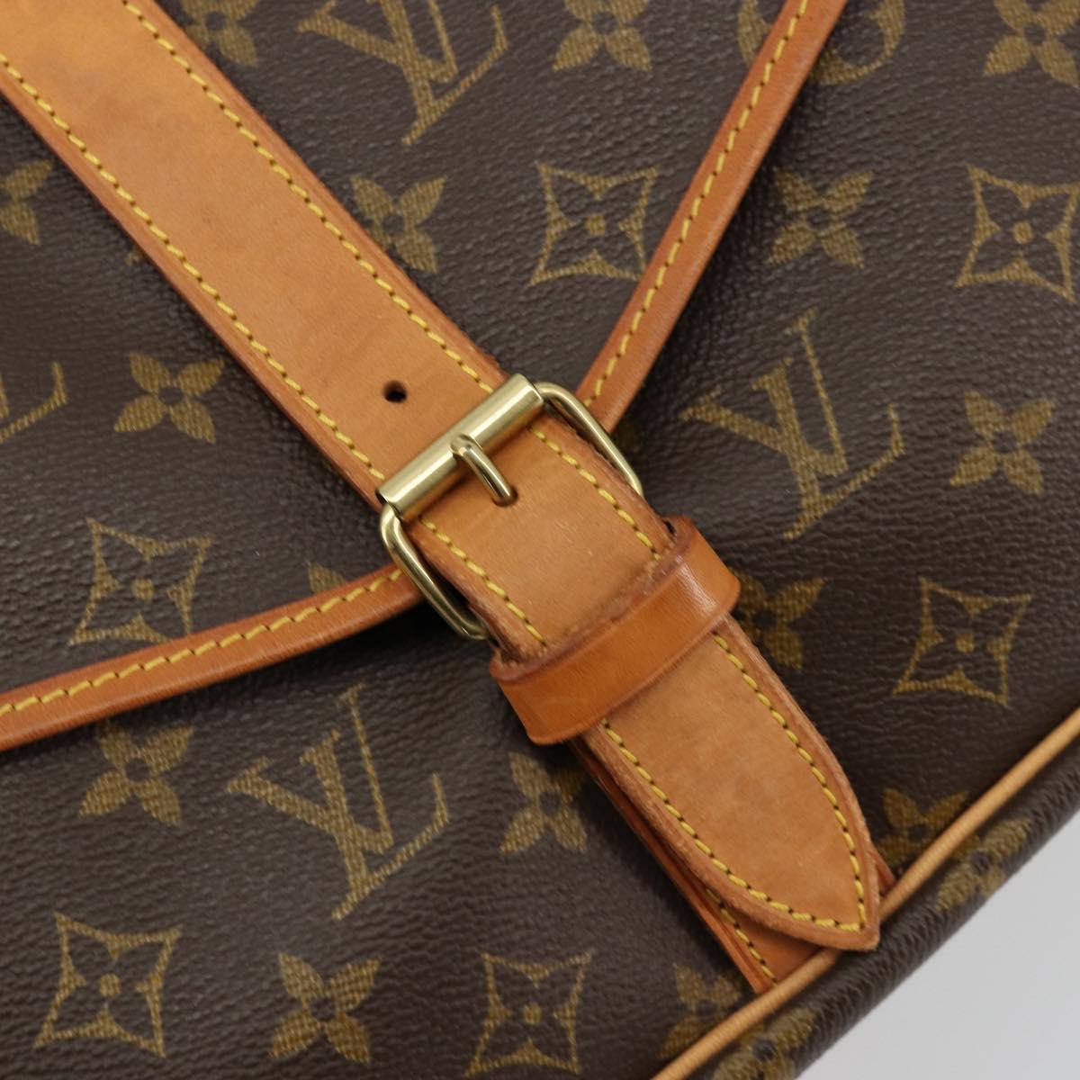 LOUIS VUITTON Monogram Saumur 35 Shoulder Bag M42254 LV Auth ka4186A