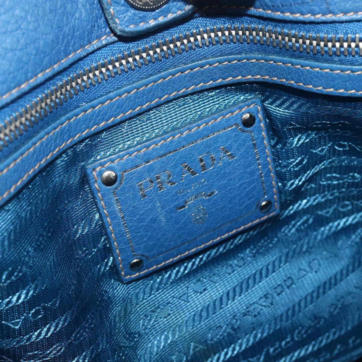 PRADA Hand Bag Vitterodino 2way Blue Silver Auth ka4188A