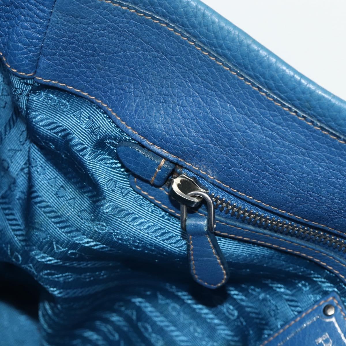 PRADA Hand Bag Vitterodino 2way Blue Silver Auth ka4188A