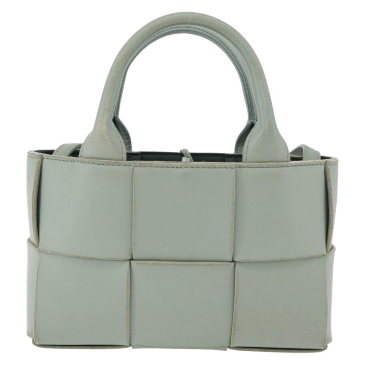 BOTTEGA VENETA MAXI INTRECCIATO Arcomini Bag 2way Pastel Green Auth ka4195A