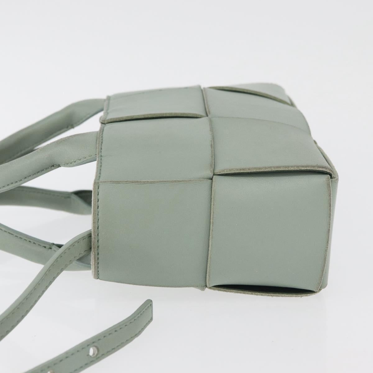 BOTTEGA VENETA MAXI INTRECCIATO Arcomini Bag 2way Pastel Green Auth ka4195A