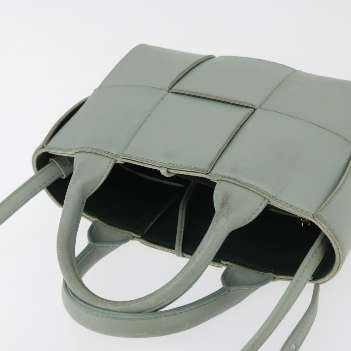BOTTEGA VENETA MAXI INTRECCIATO Arcomini Bag 2way Pastel Green Auth ka4195A