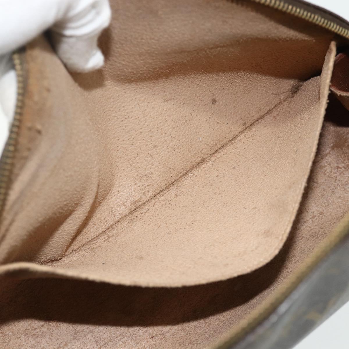 LOUIS VUITTON Monogram Trousse Demi Ronde Cosmetic Pouch M47520 LV Auth ka4196