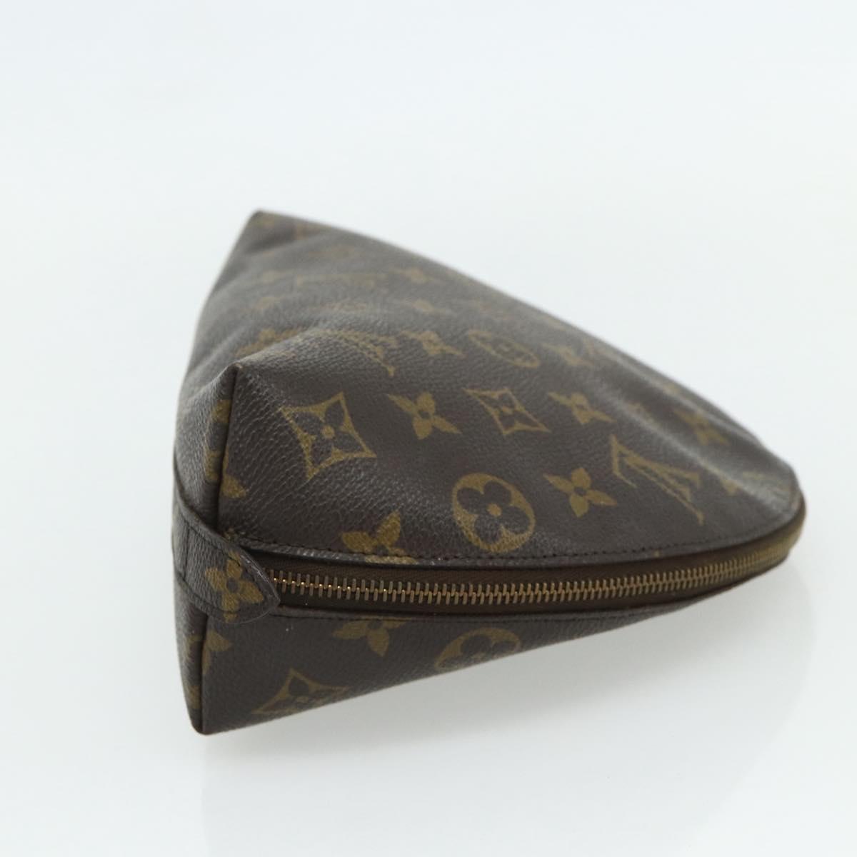 LOUIS VUITTON Monogram Trousse Demi Ronde Cosmetic Pouch M47520 LV Auth ka4196
