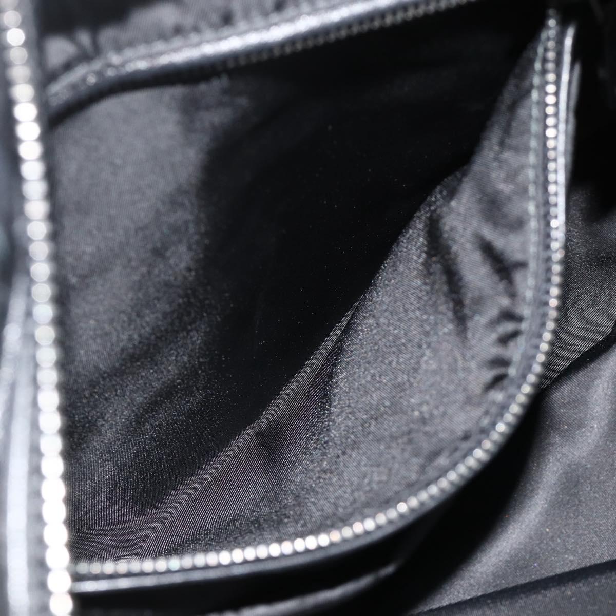 PRADA Hand Bag Nylon Leather Gray black Auth ka4199A