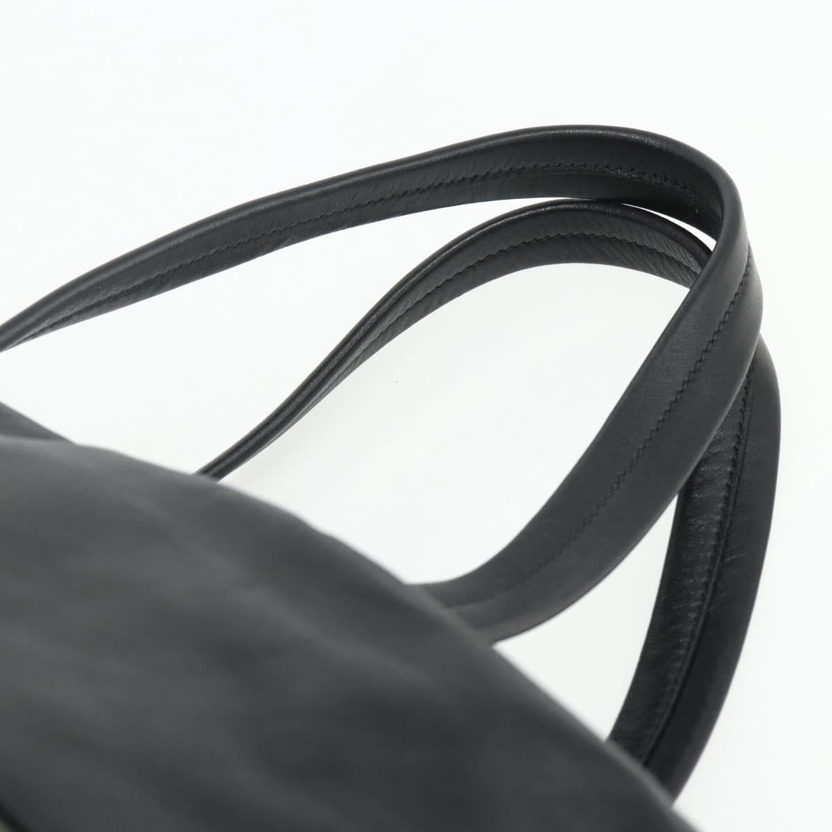 PRADA Hand Bag Nylon Leather Gray black Auth ka4199A