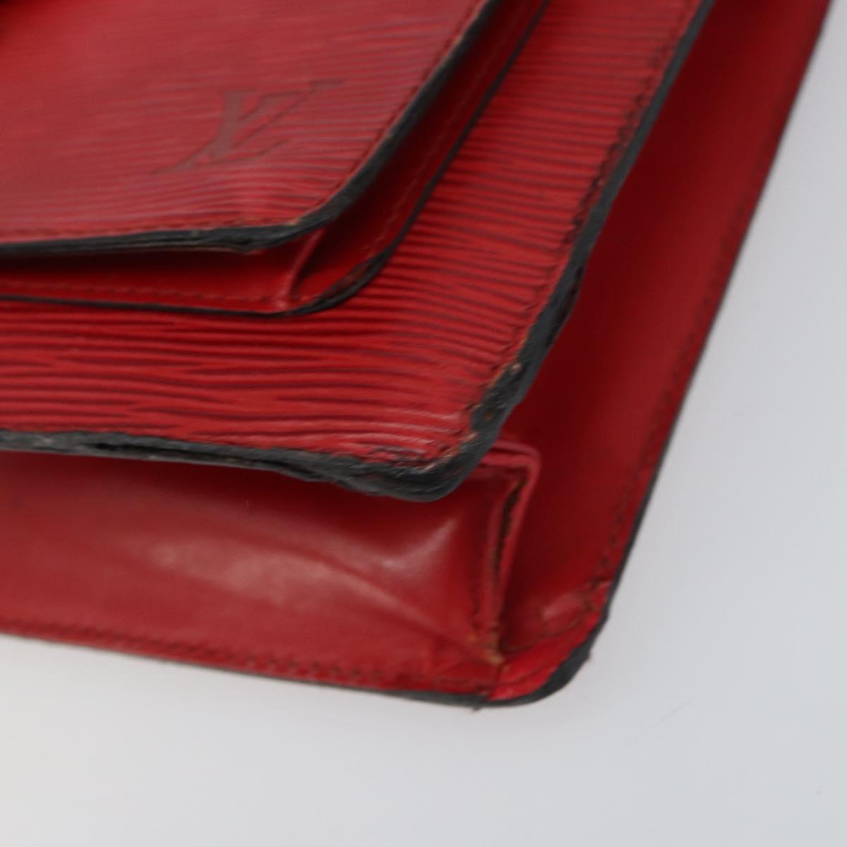 LOUIS VUITTON Epi Monceau 28 Hand Bag Red M40783 LV Auth ka420