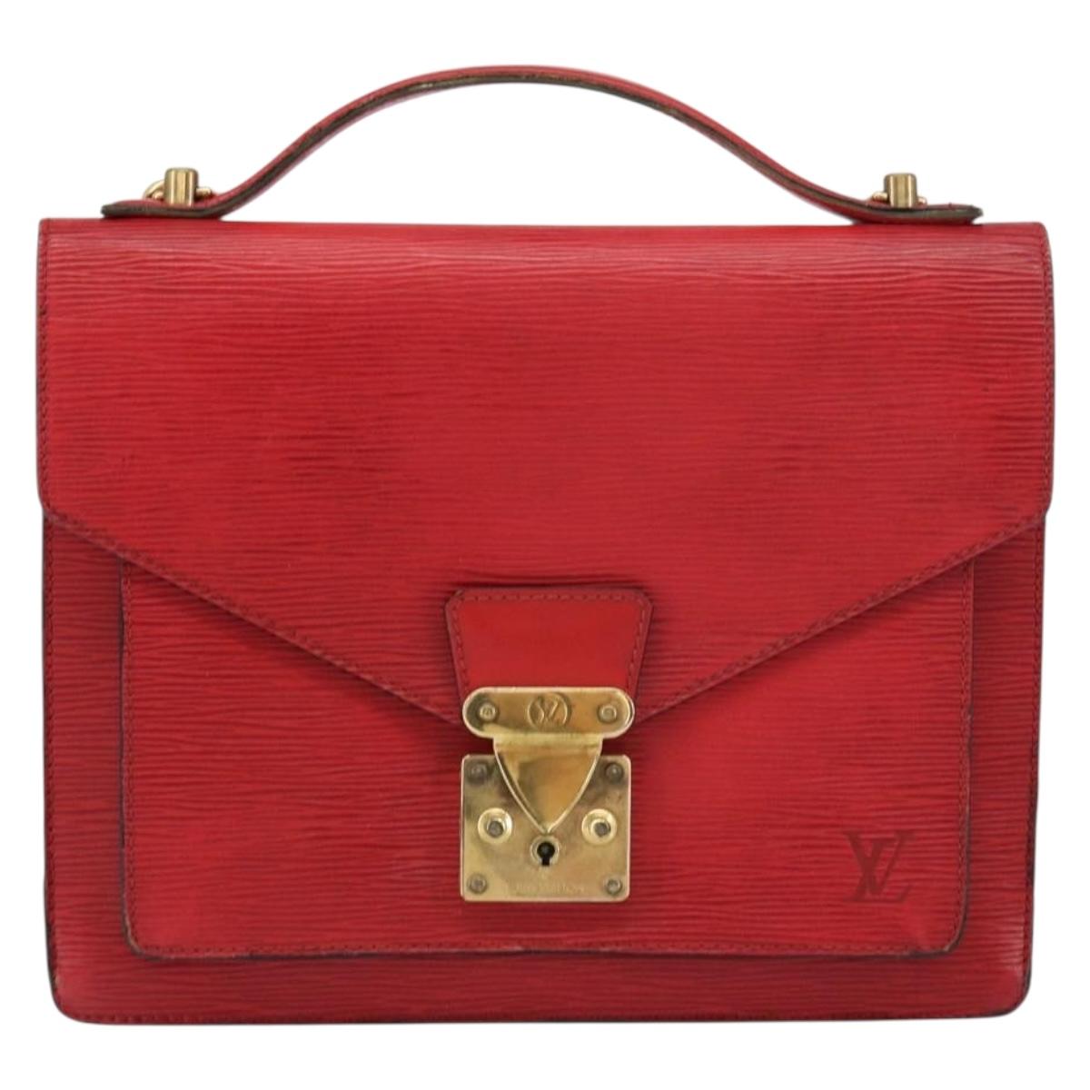 LOUIS VUITTON Epi Monceau 28 Hand Bag Red M40783 LV Auth ka420
