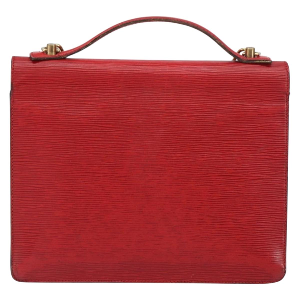 LOUIS VUITTON Epi Monceau 28 Hand Bag Red M40783 LV Auth ka420