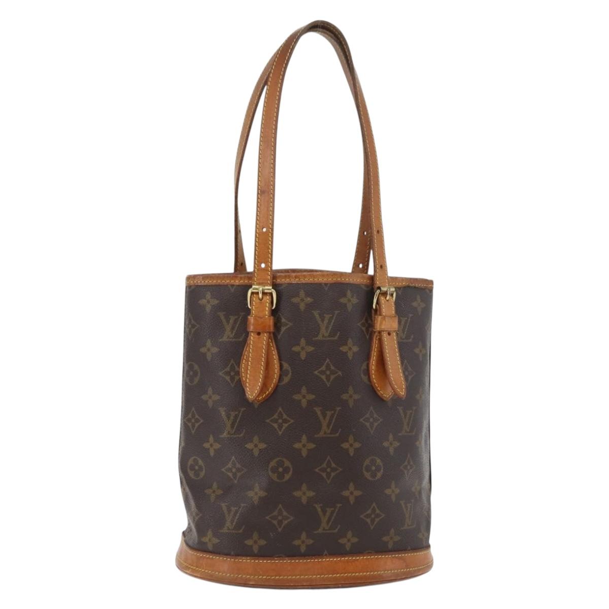 LOUIS VUITTON Monogram Bucket PM Shoulder Bag M42238 LV Auth ka4204