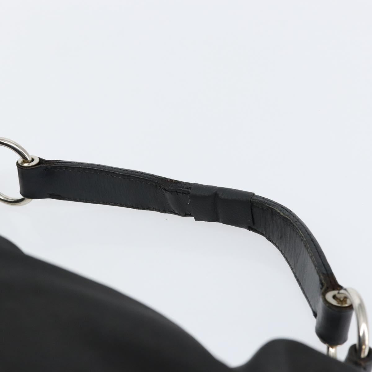 PRADA Shoulder Bag Nylon Black Silver Auth ka421