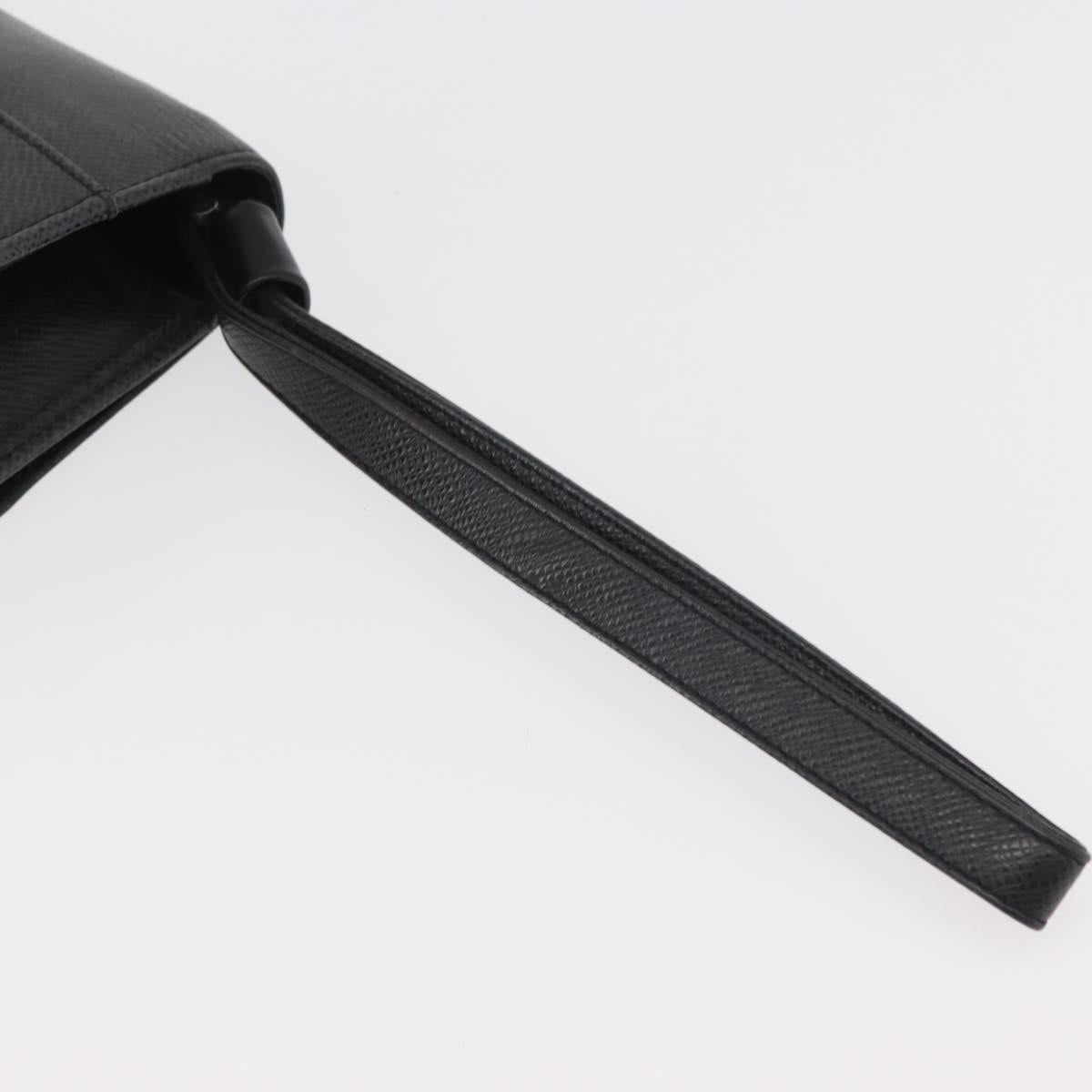 LOUIS VUITTON Taiga Selenga Clutch Bag Ardoise M30782 LV Auth ka4213