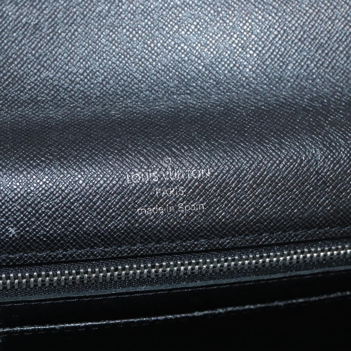 LOUIS VUITTON Taiga Selenga Clutch Bag Ardoise M30782 LV Auth ka4213