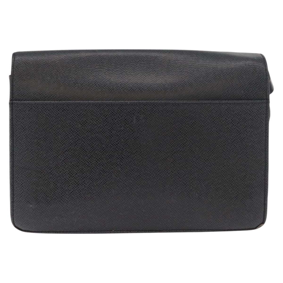 LOUIS VUITTON Taiga Selenga Clutch Bag Ardoise M30782 LV Auth ka4213