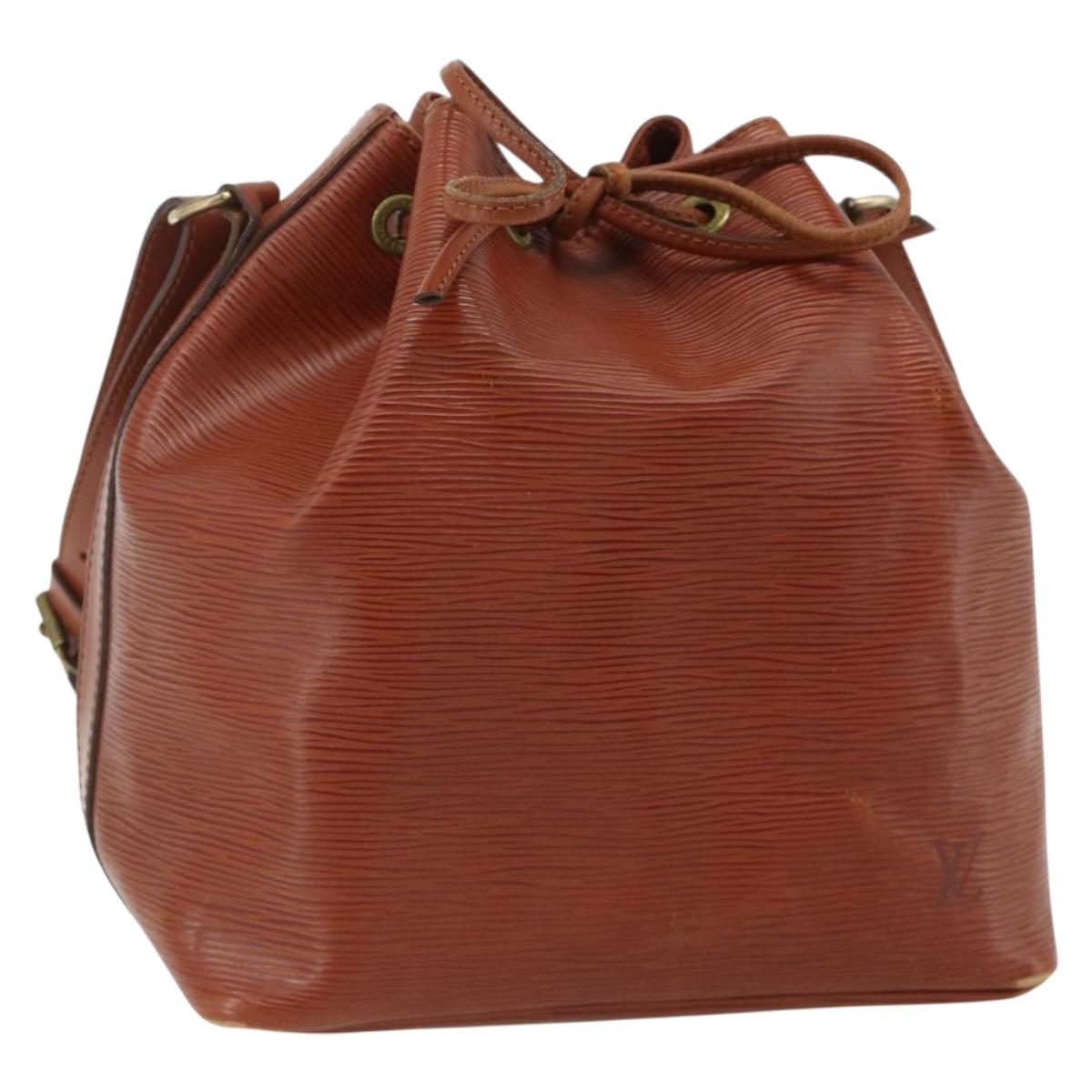 LOUIS VUITTON Epi Petit Noe Shoulder Bag Brown M44103 LV Auth ka4218