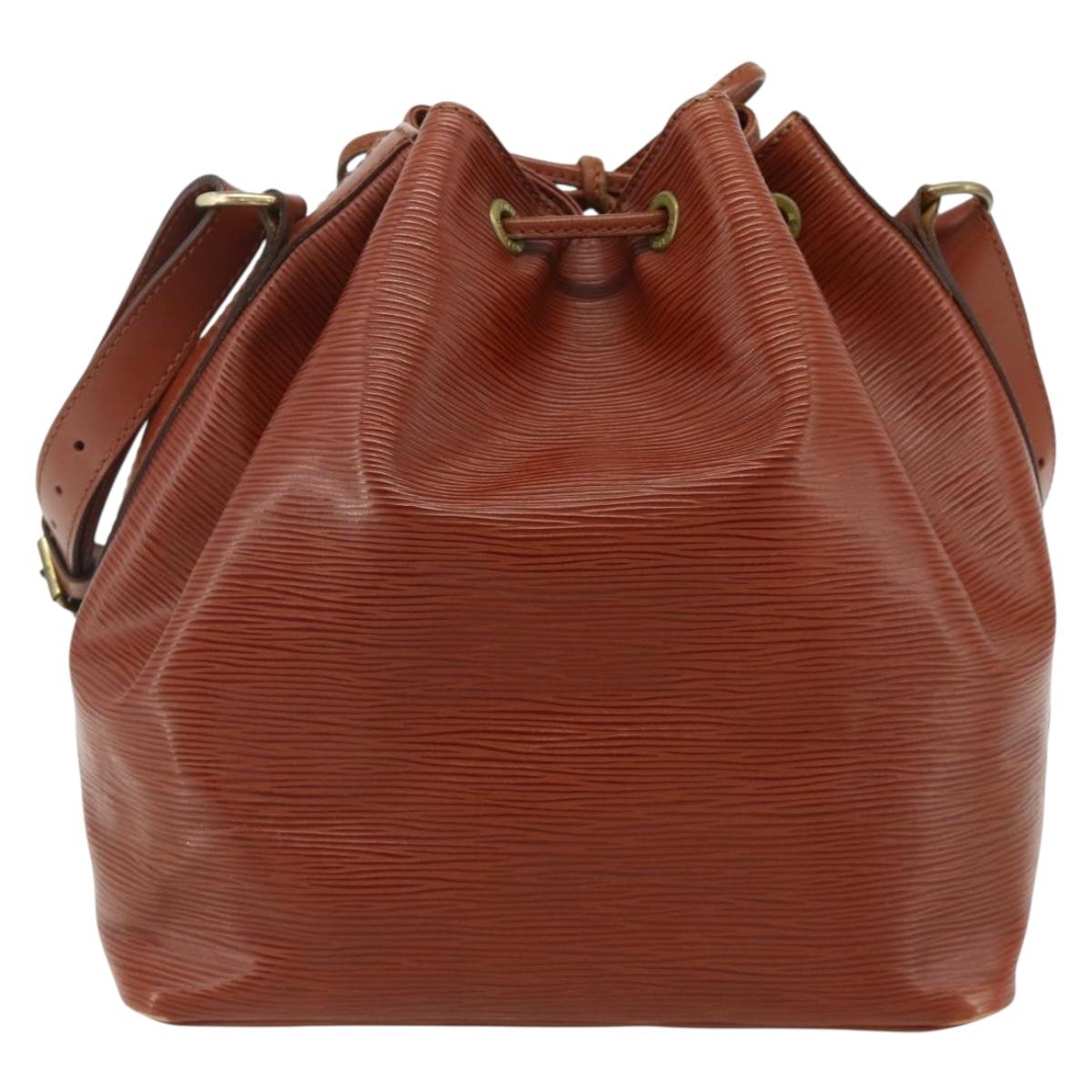LOUIS VUITTON Epi Petit Noe Shoulder Bag Brown M44103 LV Auth ka4218