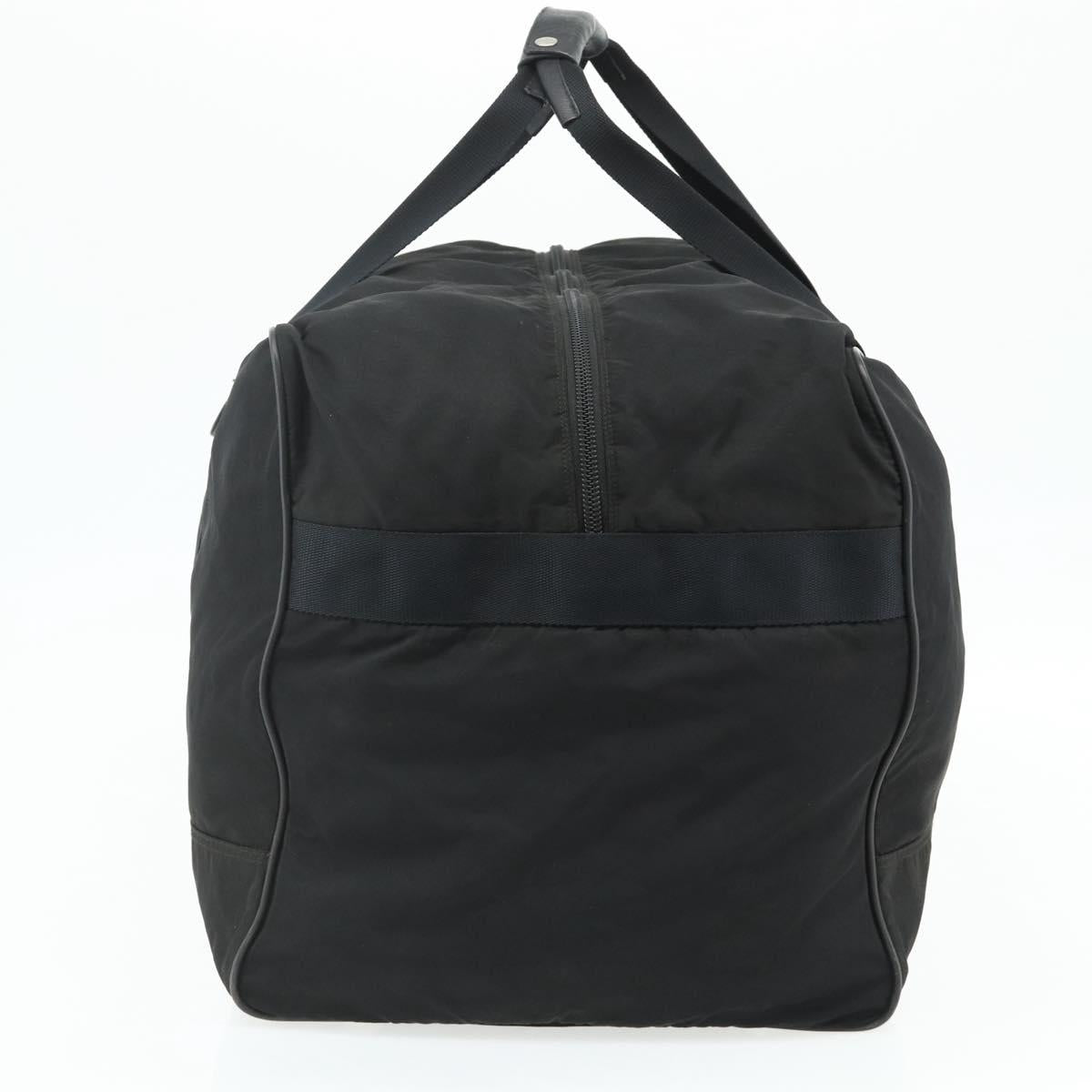 PRADA Boston Bag Nylon Black Silver Auth ka4221A