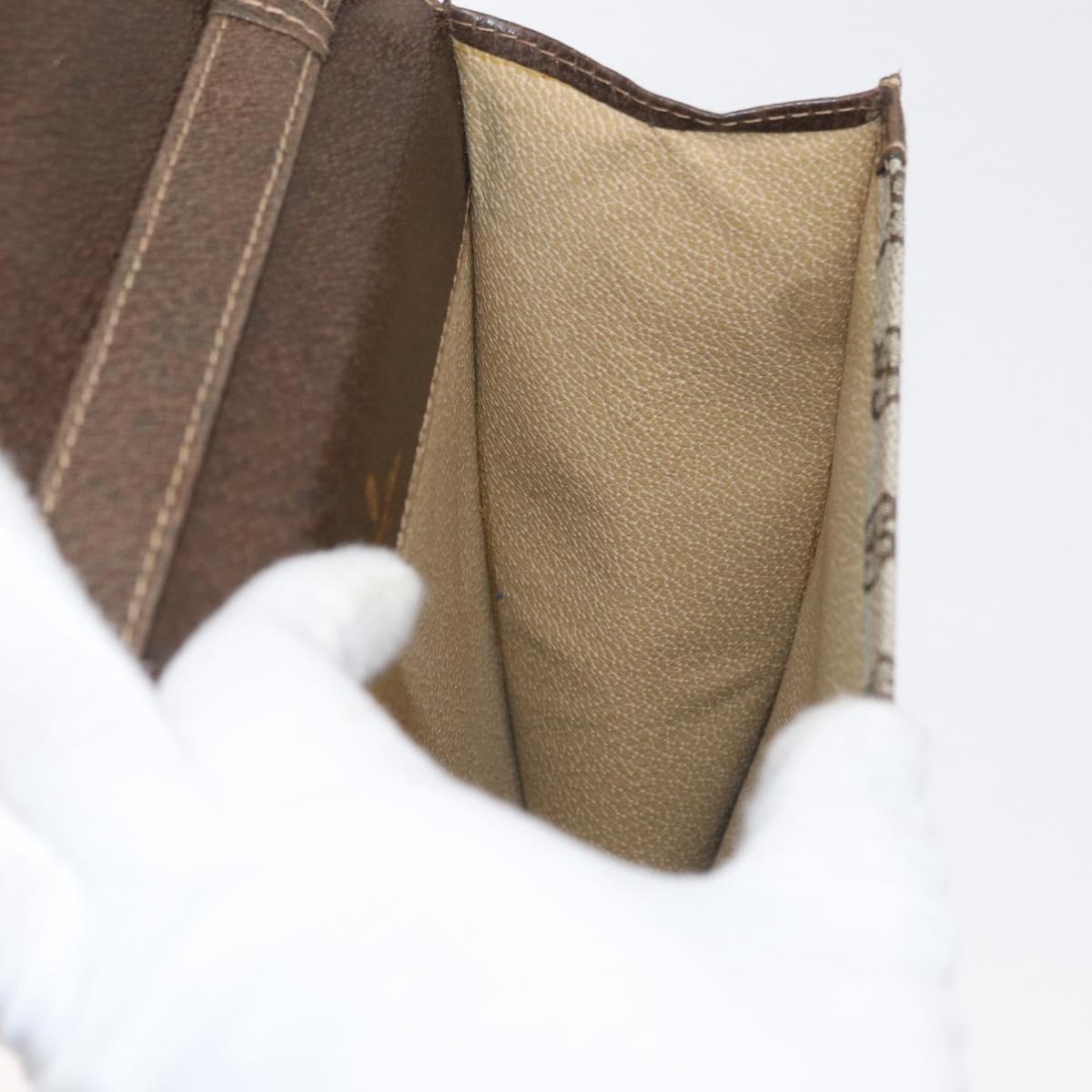GUCCI GG Supreme Web Sherry Line Shoulder Bag PVC Beige Gold Red Auth ka4225