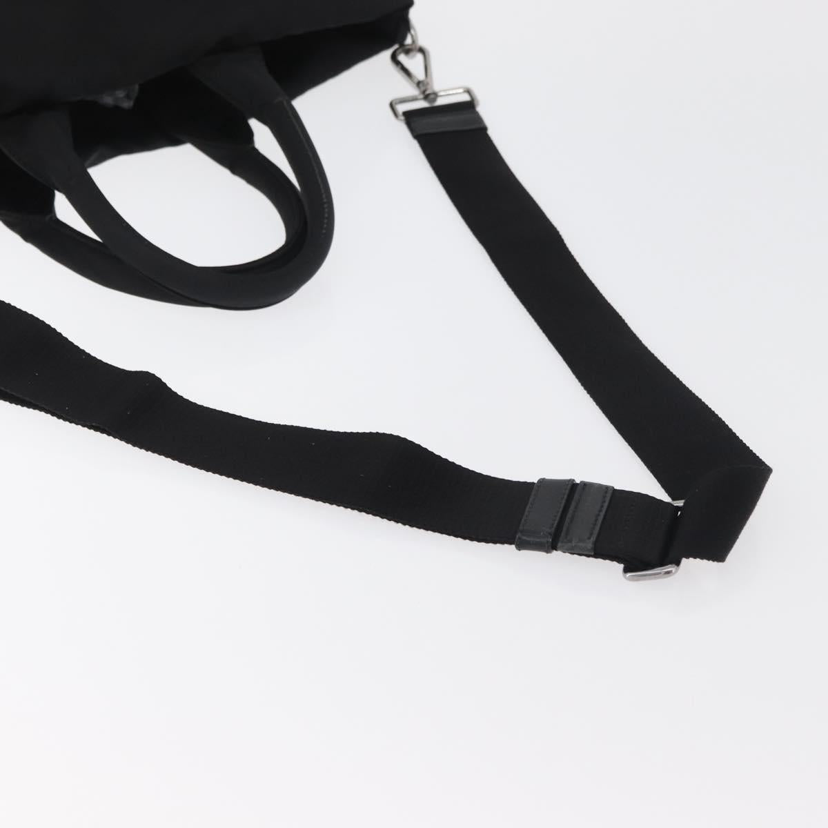 PRADA Hand Bag Nylon 2way Green Silver black Auth ka4229A