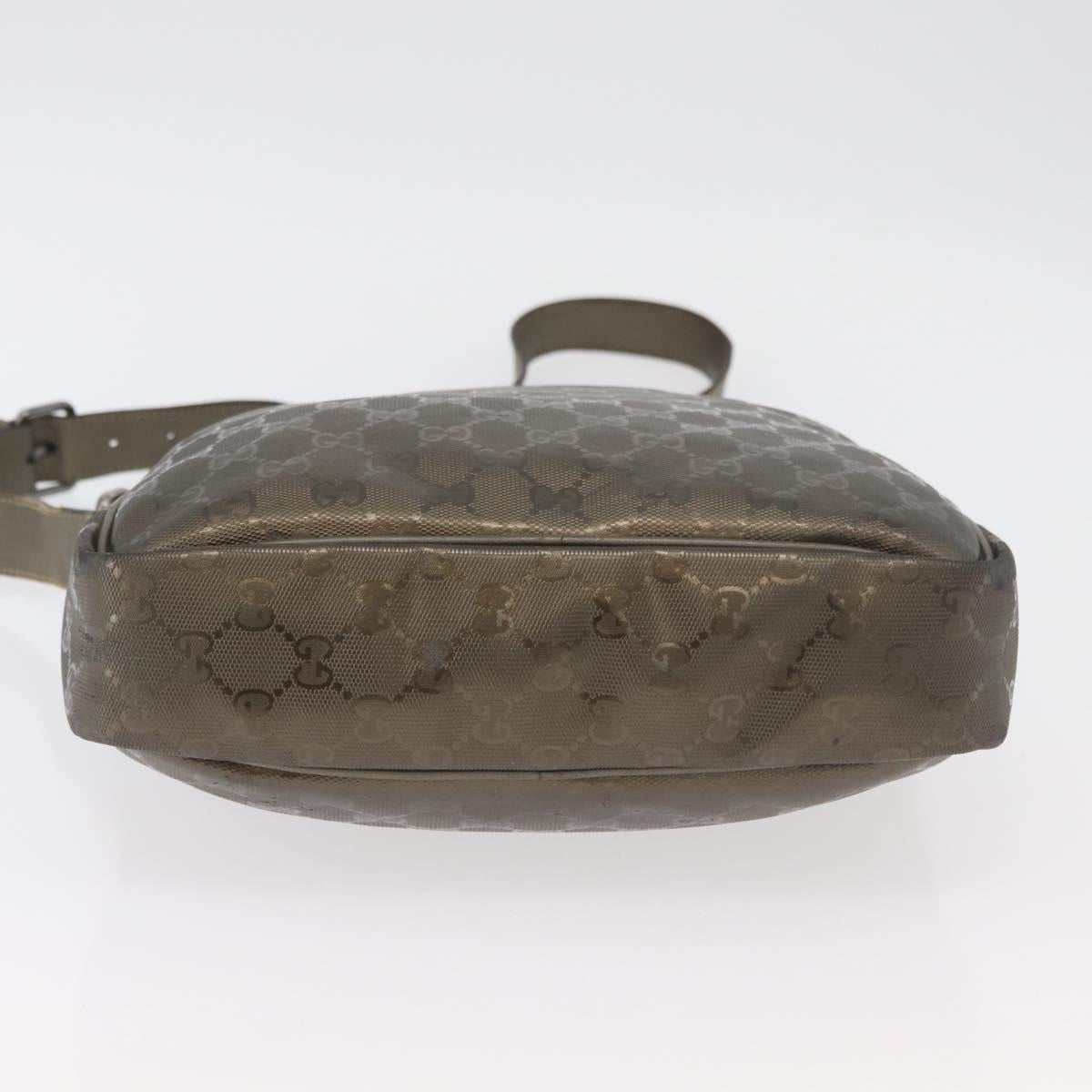 GUCCI GG Implementation Shoulder Bag PVC Bronze Silver 201448 Auth ka4233