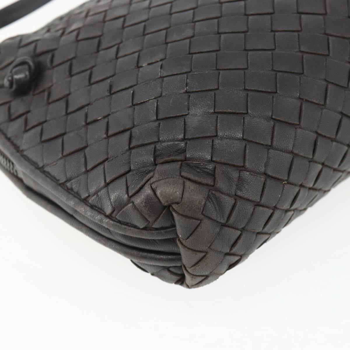 BOTTEGA VENETA INTRECCIATO Shoulder Bag Leather Brown Auth ka4234A