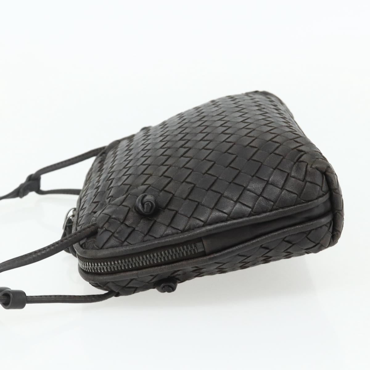 BOTTEGA VENETA INTRECCIATO Shoulder Bag Leather Brown Auth ka4234A
