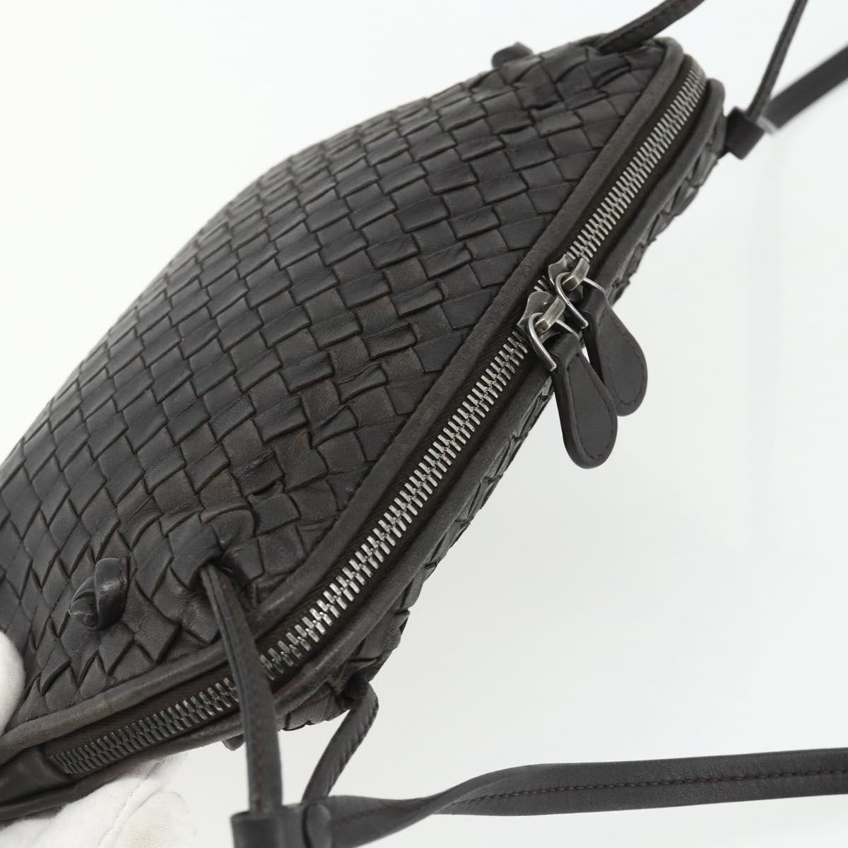 BOTTEGA VENETA INTRECCIATO Shoulder Bag Leather Brown Auth ka4234A